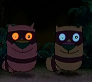 Hugo y Herman, los mapaches