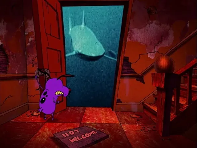 Tiburón tras la puerta